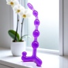 Bendy 22.5cm Sıralı Anal Vajinal Top Anal Plug Tıkaç Açıcı Mor