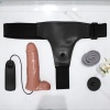 BAİLE 16 cm Yeni Nesil Belden Bağlamalı Çift Katmanlı İçi Dolu Titreşimli Strapon Penis