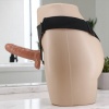 BAİLE 16 cm Yeni Nesil Belden Bağlamalı Çift Katmanlı İçi Dolu Titreşimli Strapon Penis