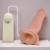 BAİLE 19 cm Yeni Nesil Belden Bağlamalı Çift Katmanlı İçi Dolu Titreşimli Strapon Penis