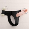 BAİLE 19 cm Yeni Nesil Belden Bağlamalı Çift Katmanlı İçi Dolu Titreşimli Strapon Penis