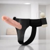 BAİLE 19 cm Yeni Nesil Belden Bağlamalı Çift Katmanlı İçi Dolu Titreşimli Strapon Penis