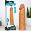 X-LARGE Dolgulu Realistik Penis Kılıfı Uzatmalı Prezervatif Dildo