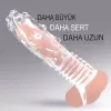 Klitoris Uyarıcı Dildo Silikon Penis Kılıfı Uzatmalı Şeffaf Kılıf