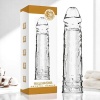 Sleeve Damarlı Dolgulu 4cm Uzatmalı Şeffaf Silikon Penis Kılıfı