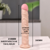 Spartacus 24 CM Dev Uzun Realistik Penis Vantuzlu Testissiz Dildo