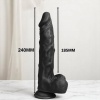 Gabriel 24 CM Vantuzlu Uzun Gerçekçi Realistik Zenci Penis Dildo