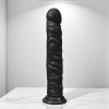 Xise 24 CM Vantuzlu Gerçekçi Realistik Zenci Penis Dildo