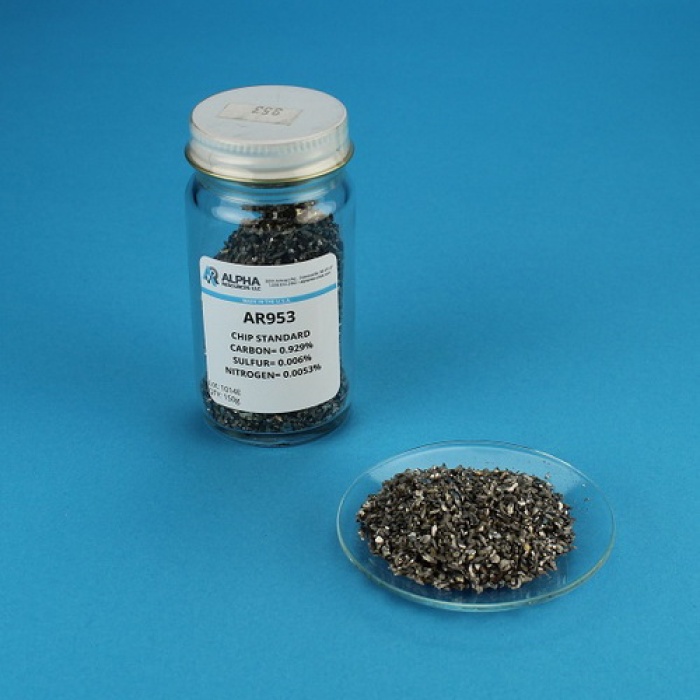 Carbon, Sulfur and Nitrogen Steel Chip CRM (C= 0.948%, S= 0.0010%, N= 0.0044%)