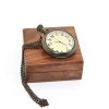 Ahşap Kutulu Pirinç Köstekli Saat Model 1