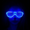 Mavi Led Işıklı Parti Gözlüğü - Neon 3 Modlu