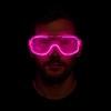 Pembe Led Işıklı Parti Gözlüğü - Neon 3 Modlu