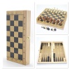 Ahşap Satranç ve Tavla Seti