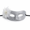 Gümüş Simli Tüylü Balo Maskesi