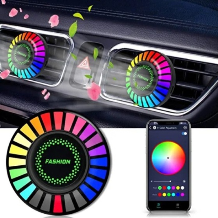 Araç İçi Koku Hazneli RGB Sese Duyarlı LED Işık