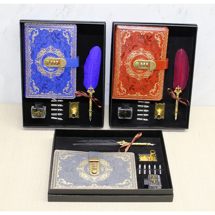 Şifreli Deri Defter Ve Divit Hokka Seti