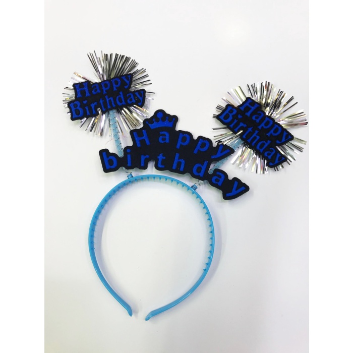 Happy Birthday Neon Renk Doğum Günü Tacı - 12 Adet