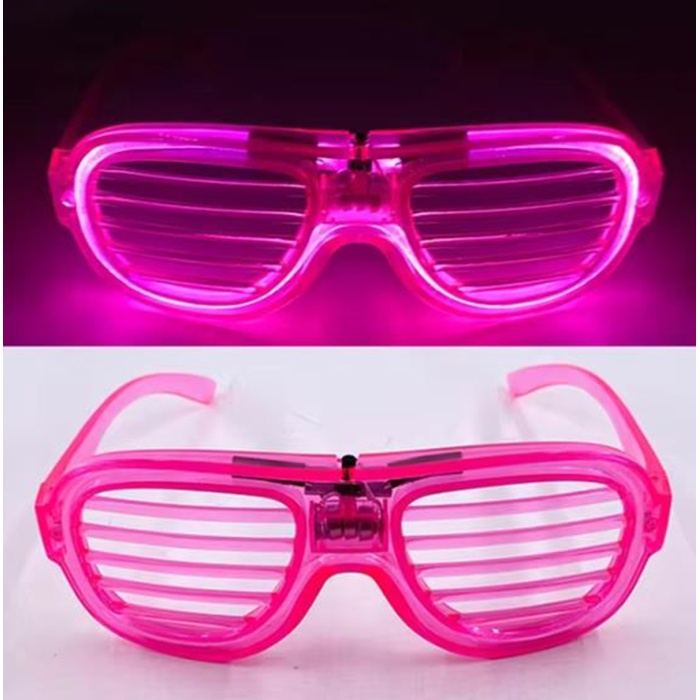 Pembe Led Işıklı Parti Gözlüğü - Neon 3 Modlu