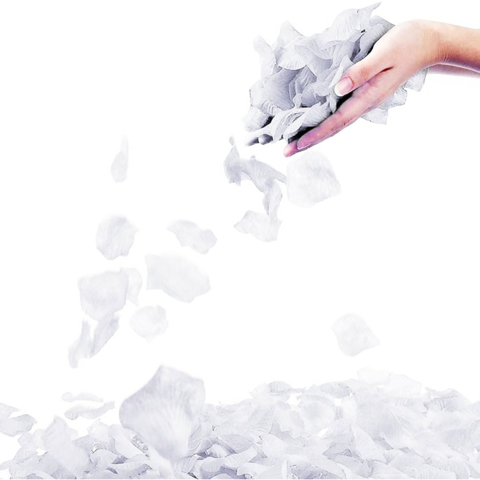 Beyaz Renk Gül Yaprağı - 10 Paket 1000 Adet