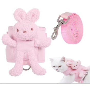 Evcil Hayvan Peluş Ayıcıklı Göğüs Gezdirme Tasması Set