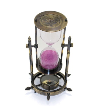 Pirinç Pusulalı Kum Saati Model 3