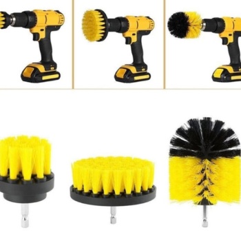 Matkap Ucuna Takılan 3lü Fırça  Temizlik Seti