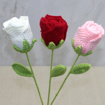 El Örgüsü Tekli Gül Gonca