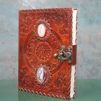 Taşlı Deri Defter Model 9