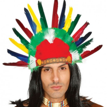 Renkli Kızılderili Başlığı Şapkası