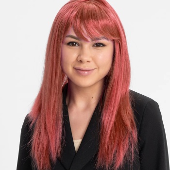 Kızıl Renk Düz Kesim Peruk