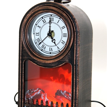 LED Işıklı Saatli Şömine - Model 1