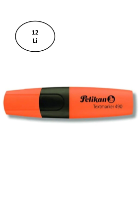 Pelikan 490 Pastel Fosforlu İşaretleme Kalemi Turuncu 12li