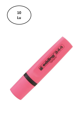 Eddıng Fosforlu Kalem E-344 Pembe 10lu