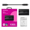 Adata 1000Gb SD810 Siyah Taşınabilir Usb 3.2 Gen2  x2 Type-C Ssd Harici Disk