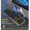 Acer OKW213 Gri RGB Rainbow Backlit Gaming Keyboard Rainbow (Kablo Uzunluğu 1,5mt)