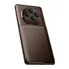 Newface Oppo Reno 11 FS Kılıf Auto Focus Karbon Kapak - Kahverengi