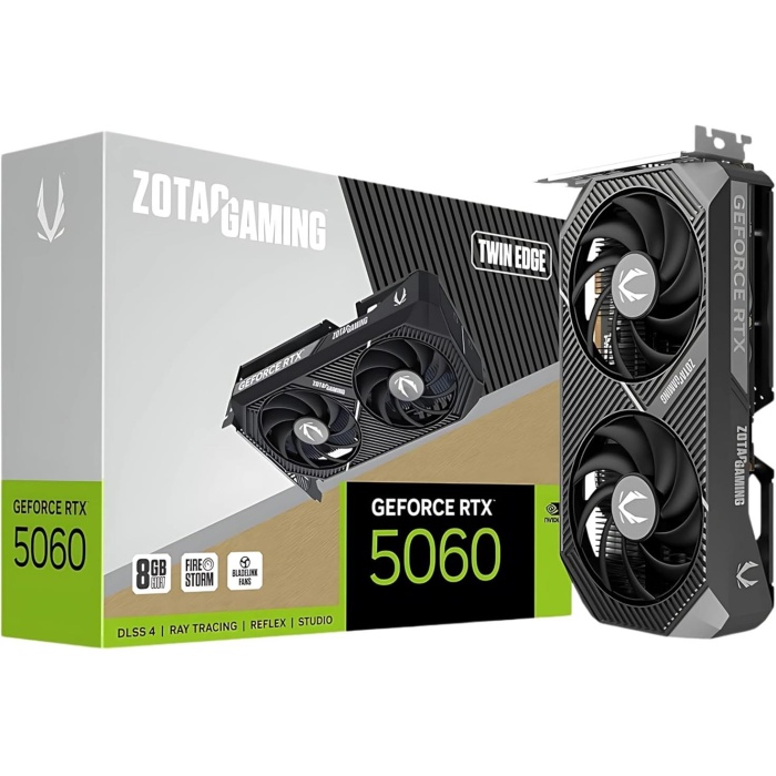 Zotac Geforce RTX5060 8GB GDDR7 128BIT 3xDP-HDMI (GEFORCE RTX 5060 GAMING TWIN EDGE) Ekran Kartı