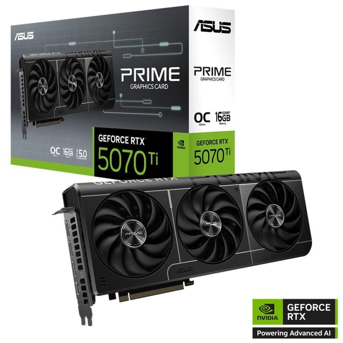 Asus Prime GeForce RTX5070Ti OC 16GB GDDR7 256 Bit DLSS 4 PRIME-RTX5070TI-O16G Ekran Kartı
