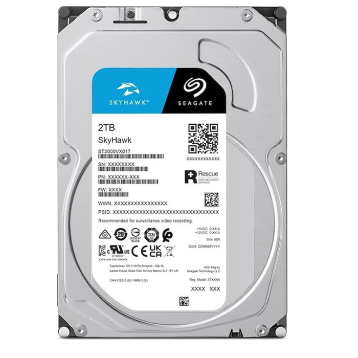 Seagate 2TB ST2000VX017 5900Rpm 256MB Harddisk 7-24 Güvenlik Diski (Koyuncu Distribitör Ürünü)
