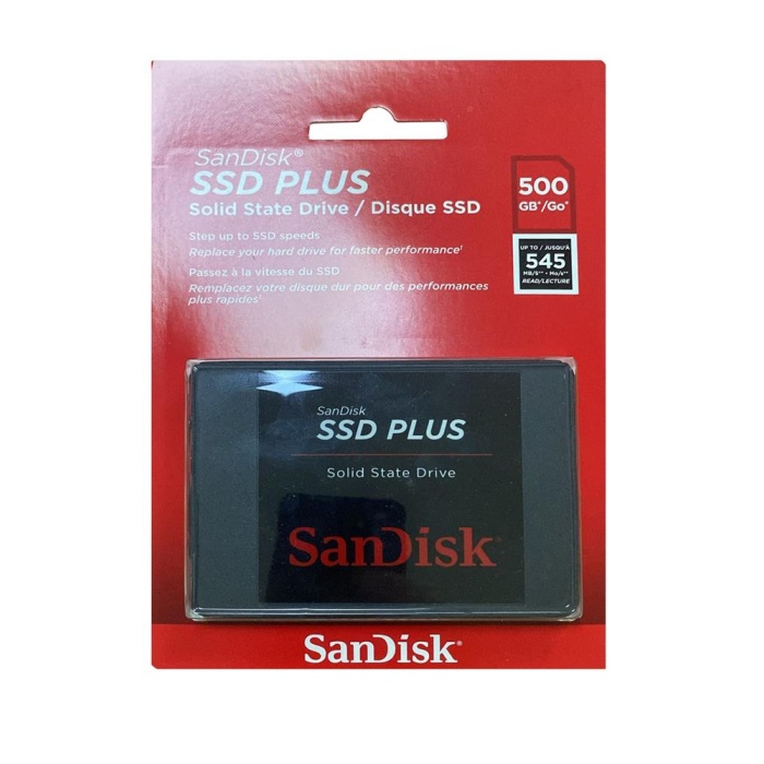 Sandisk 500Gb Ssd Plus 545Mb-505Mb-S SDSSDA-500G-G28 Sata 3 2.5 Harddisk