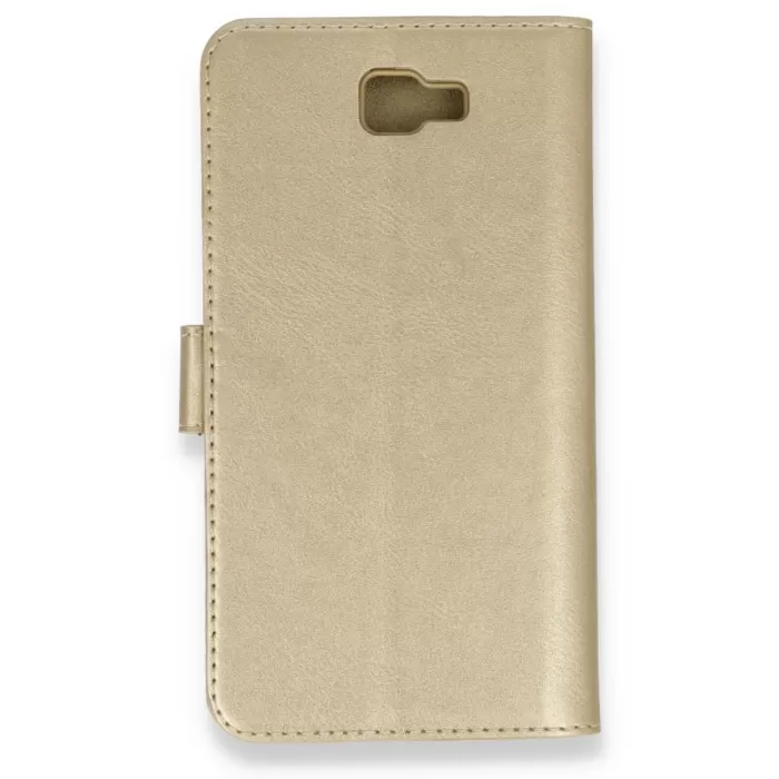 Newface Samsung Galaxy J7 Prime Kılıf Trend S Plus Kapaklı Kılıf - Gold