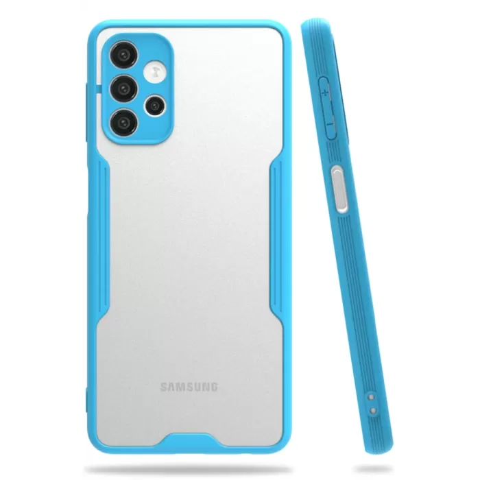 Newface Samsung Galaxy A52 Kılıf Platin Silikon - Mavi