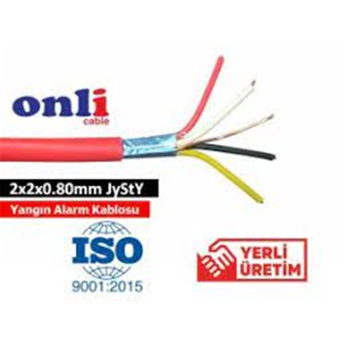 Ersan 2x2x0,80mm JE-H (St) H Bd  (CU-HFFR) 100 metre Yangın Alarm Kablosu