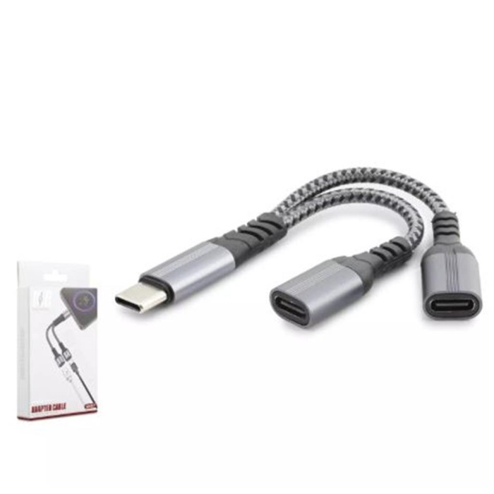 Hadron Gj-015 Type-C To 2-Type-C F Kablo Car Şarj Siyah