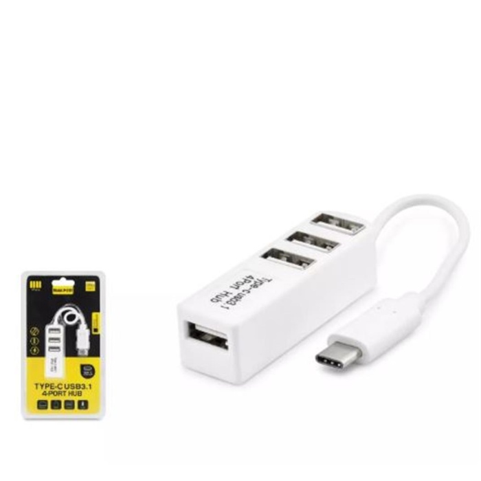 Hadron Hdx7015 Type-C Hub 4-Usb Beyaz (Telefon Uyumlu)