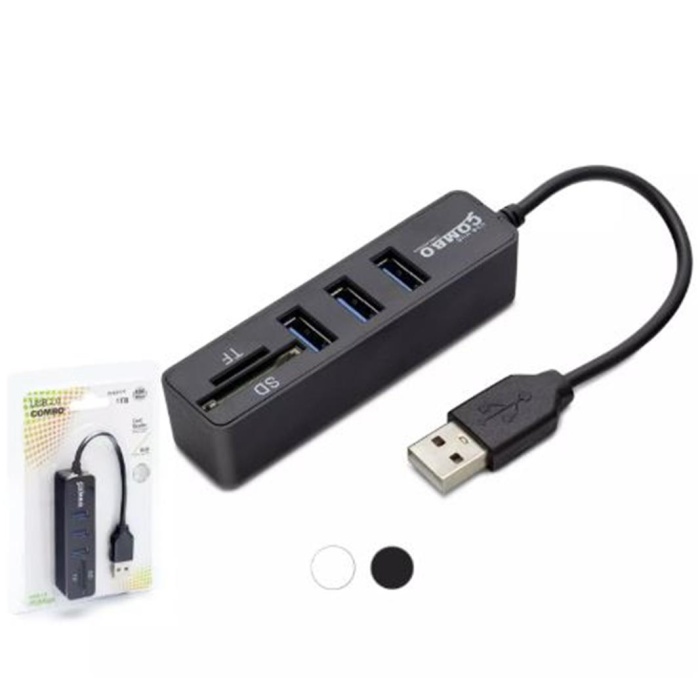 Hadron Hdx7009 Usb Hub Combo 3-Usb + Sd + Tf Siyah
