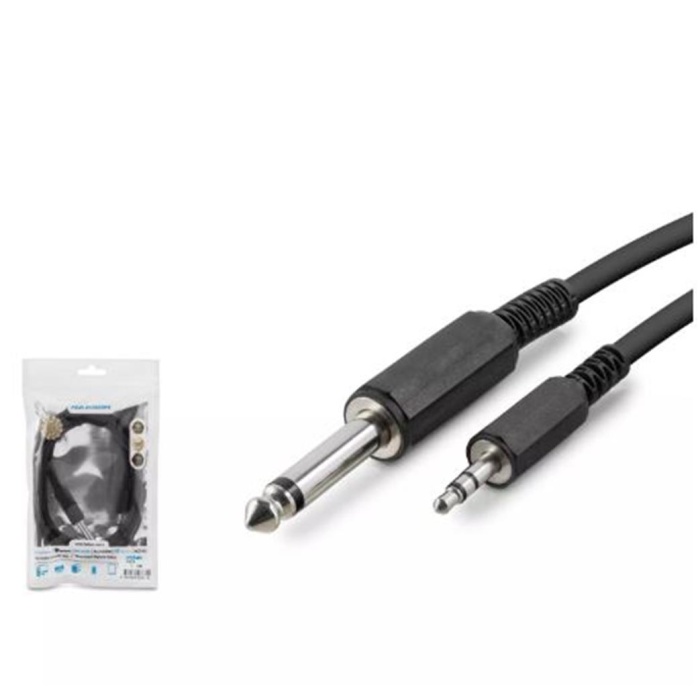 Hadron Hdx1055 6.5Mm To 3.5Mm Kablo Enstrüman Gitar 1.5M Siyah