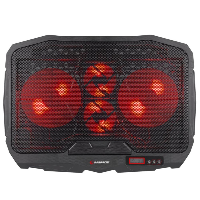 Addison Rampage AD-RC4 Siyah 2-125 mm+2-70mm Işıklı Fan 15-17 Notebook Soğutucu Stand