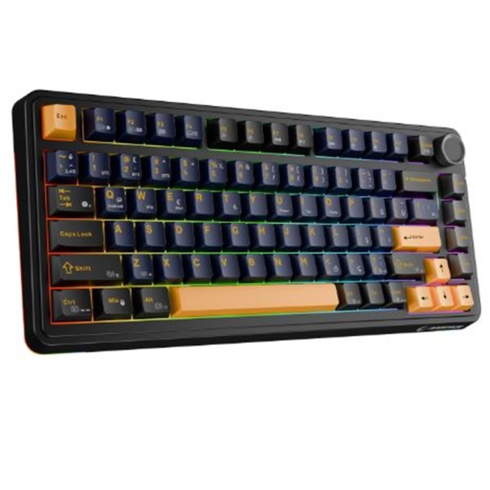 Rampage Quell Siyah Hot Swap 2.4G + BT Wireless RGB Gasket Oil Switch Türkçe Q PBT  Mekanik Klavye