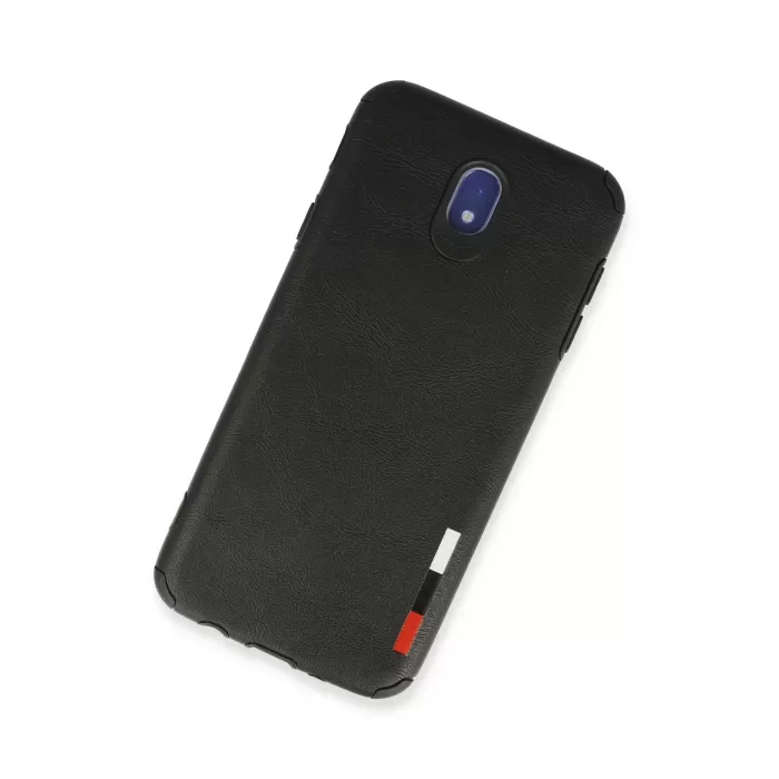 Newface Samsung Galaxy J7 Pro / J730 Kılıf Loop Deri Silikon - Siyah